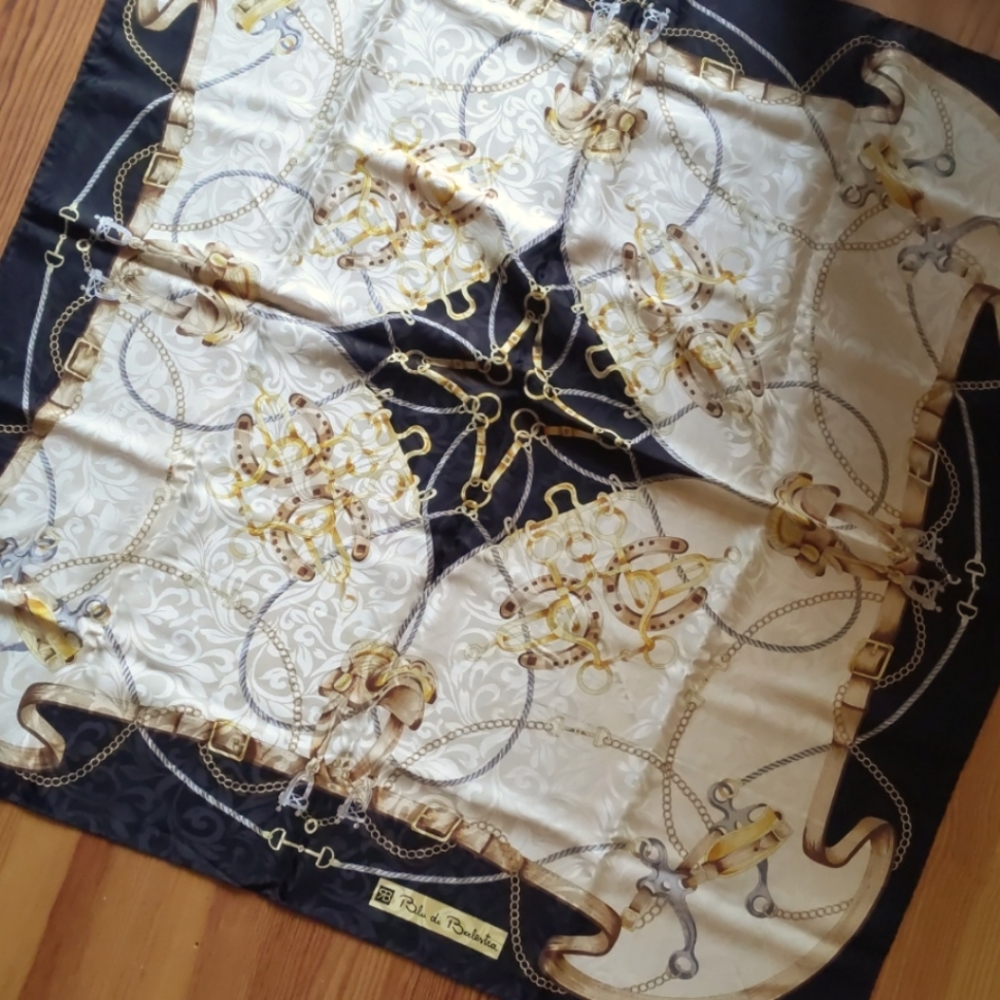 Italian Balestra silk scarf